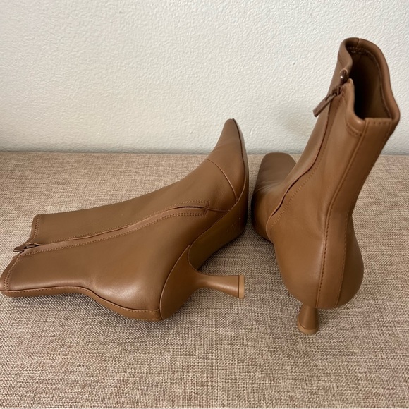 Loeffler Randall Thandy Bootie Safari Brown Kitten Heel Lamb Leather 9.5 - Picture 7 of 13